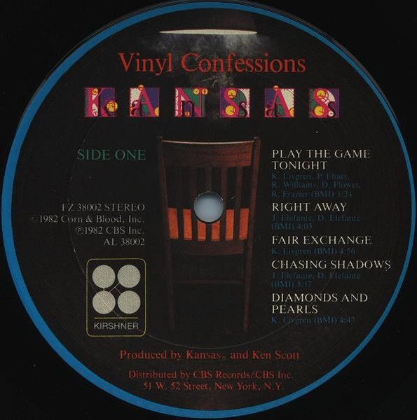 Kansas Play the Game Tonight / Play On 45 Kirshner 1982